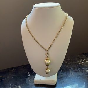 🤍4/$20 long faux pearl pendant necklace